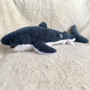 Petting Zoo Blue White Shark Ocean 21” Aquarium Stuffed Animal Toy